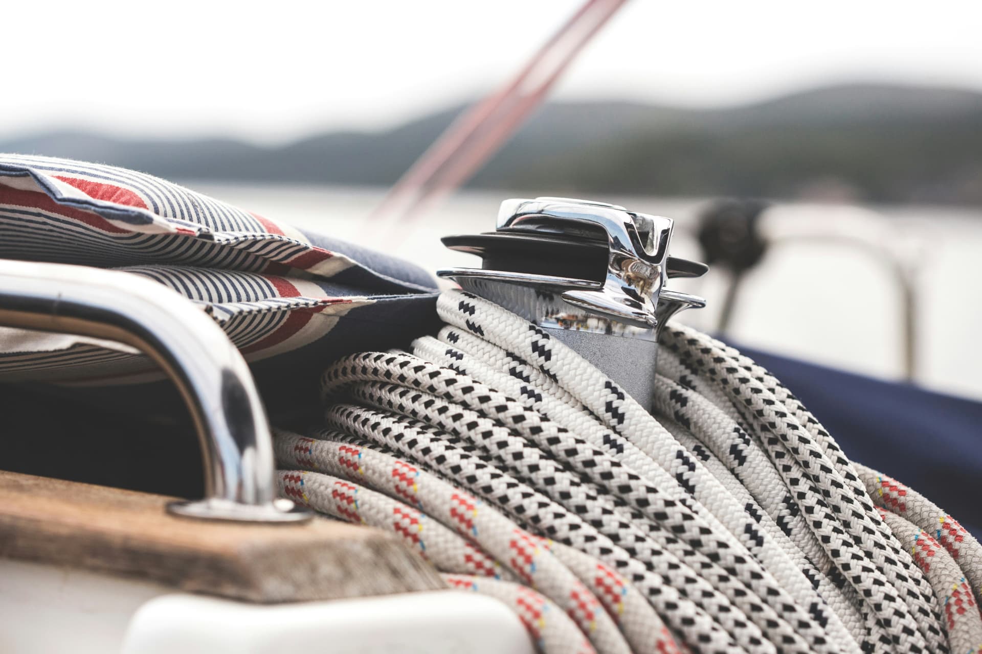 Soft grip rope on a sailboat winch